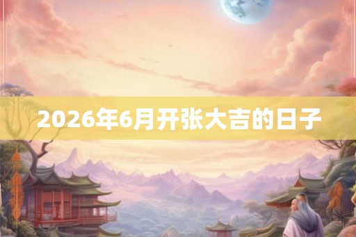 2026年6月开张大吉的日子