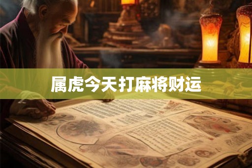 属虎今天打麻将财运