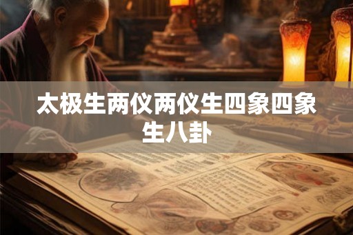 太极生两仪两仪生四象四象生八卦