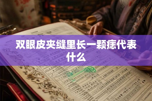 双眼皮夹缝里长一颗痣代表什么