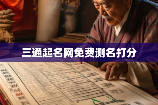 三通起名网免费测名打分