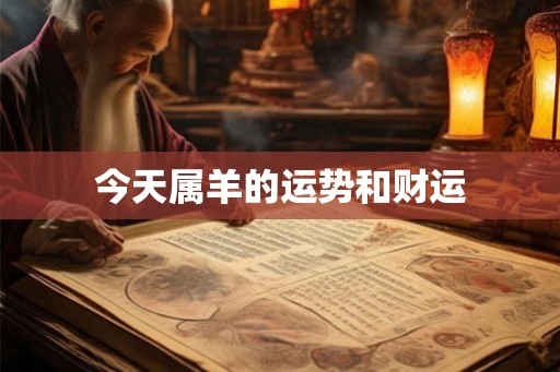 今天属羊的运势和财运 今天属羊的运势和财运