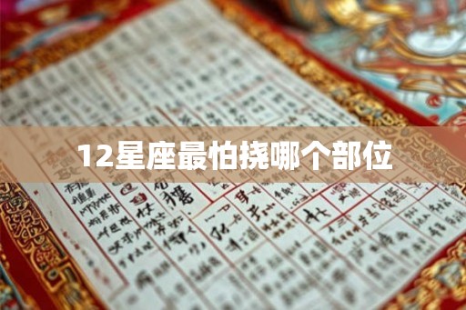 12星座最怕挠哪个部位