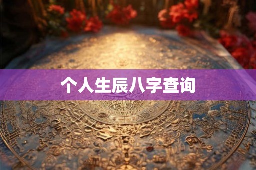 个人生辰八字查询 个人生辰八字查询