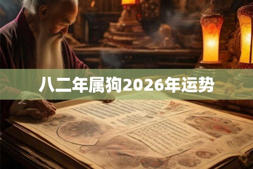八二年属狗2026年运势