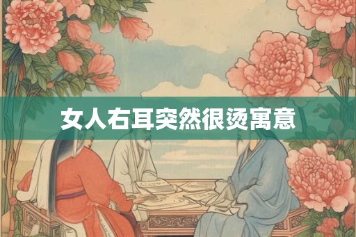 女人右耳突然很烫寓意