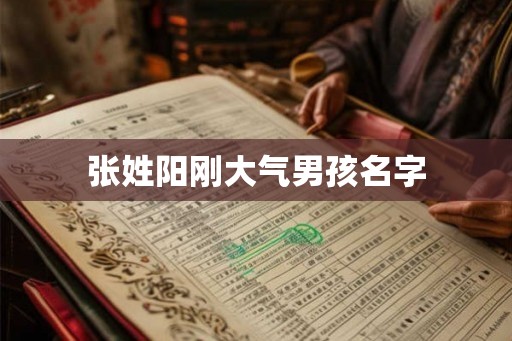 张姓阳刚大气男孩名字 张姓阳刚大气男孩名字