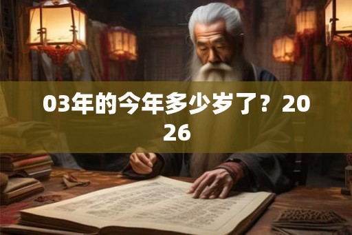 03年的今年多少岁了？2026