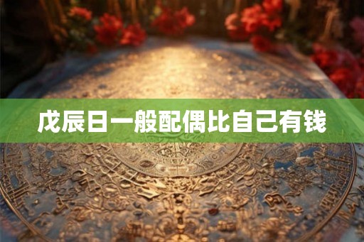 戊辰日一般配偶比自己有钱