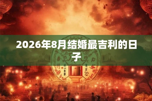 2026年8月结婚最吉利的日子