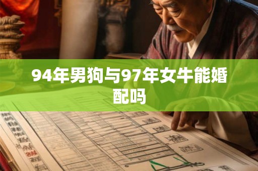 94年男狗与97年女牛能婚配吗