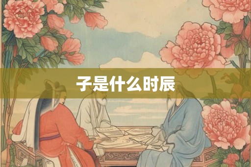 子是什么时辰