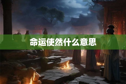 命运使然什么意思