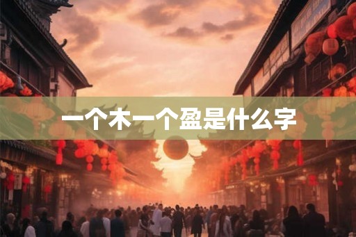 一个木一个盈是什么字 一个木一个盈是什么字