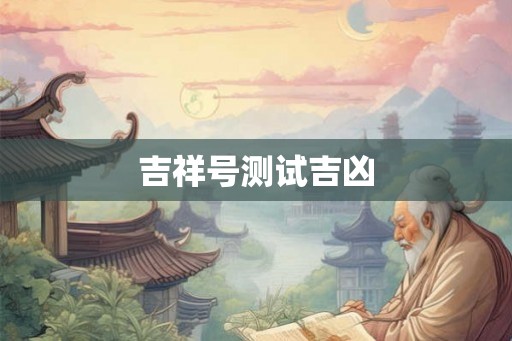 吉祥号测试吉凶