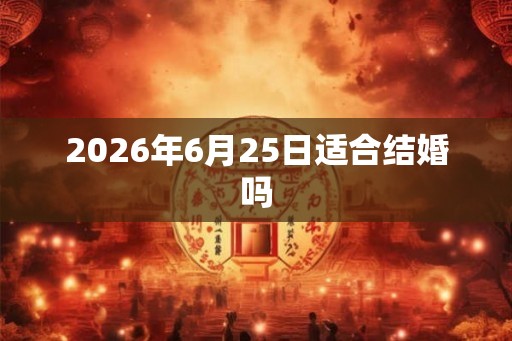 2026年6月25日适合结婚吗