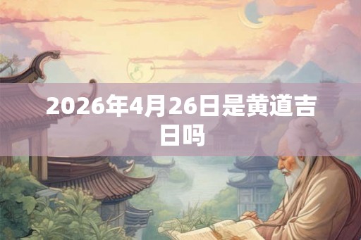 2026年4月26日是黄道吉日吗