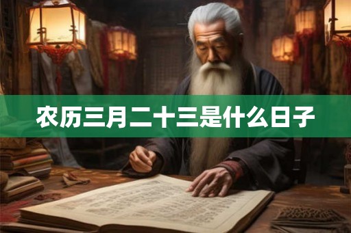 农历三月二十三是什么日子