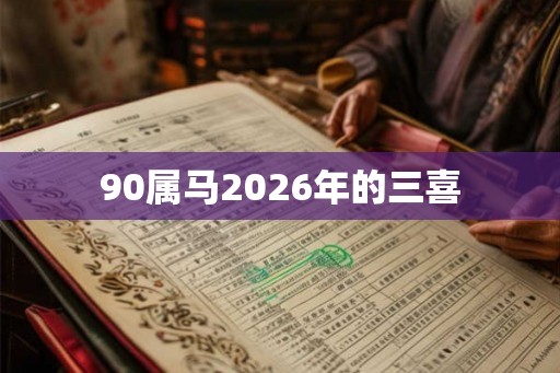 90属马2026年的三喜