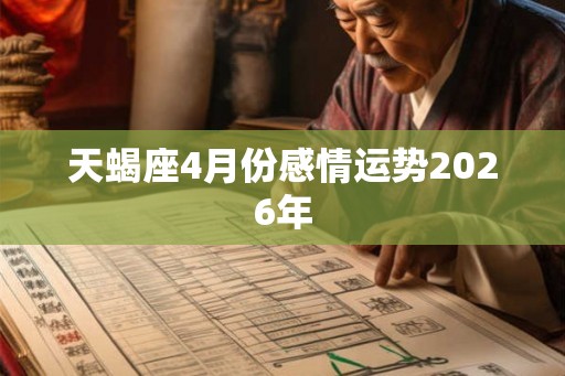 天蝎座4月份感情运势2026年 天蝎座4月份感情运势2026年