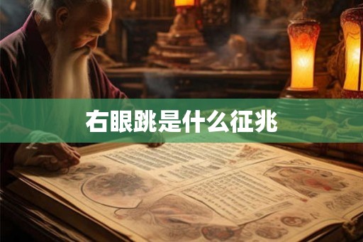 右眼跳是什么征兆