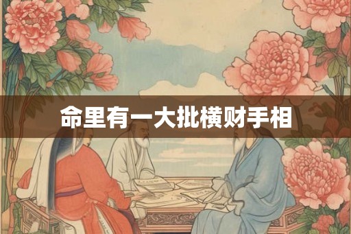 命里有一大批横财手相 命里有一大批横财手相