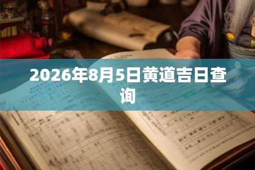 2026年8月5日黄道吉日查询
