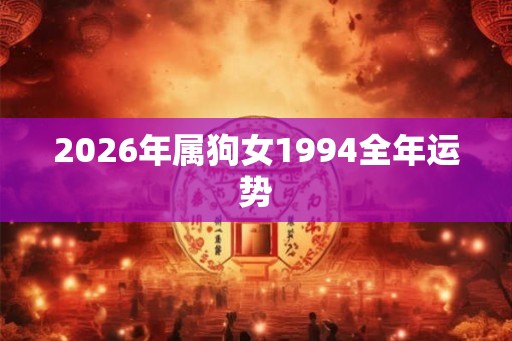 2026年属狗女1994全年运势