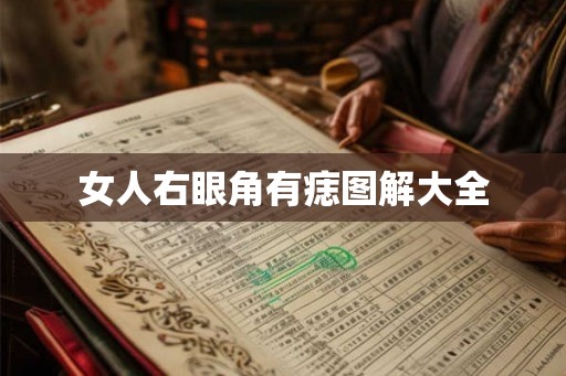 女人右眼角有痣图解大全