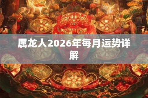 属龙人2026年每月运势详解