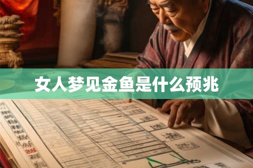 女人梦见金鱼是什么预兆