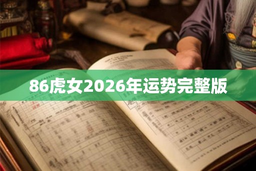 86虎女2026年运势完整版