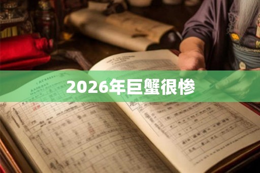 2026年巨蟹很惨