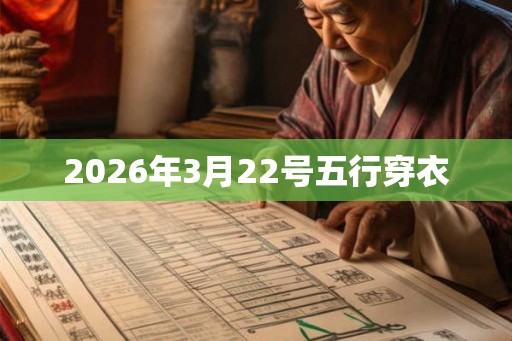 2026年3月22号五行穿衣