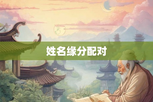 姓名缘分配对