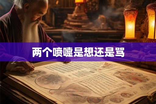 两个喷嚏是想还是骂
