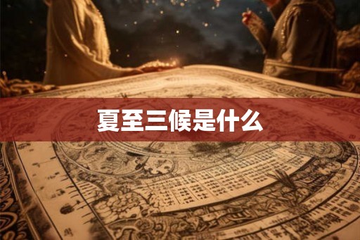 夏至三候是什么
