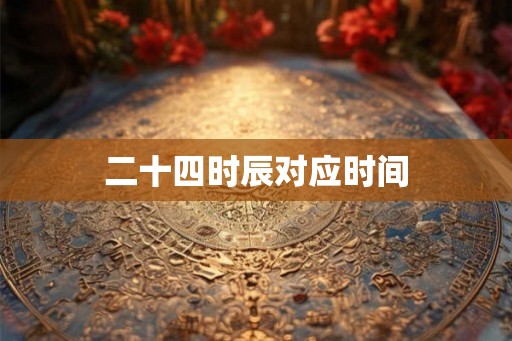二十四时辰对应时间 二十四时辰对应时间