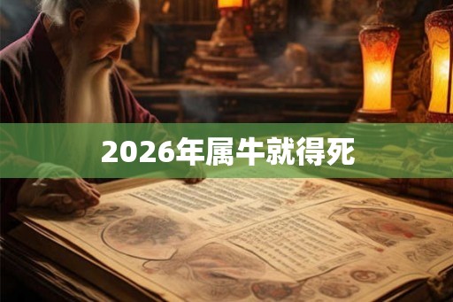 2026年属牛就得死 2026年属牛就得死