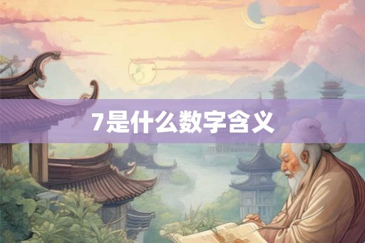 7是什么数字含义
