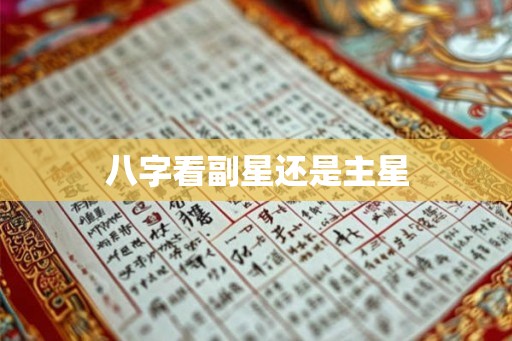 八字看副星还是主星
