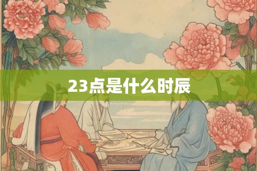 23点是什么时辰