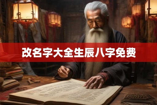 改名字大全生辰八字免费