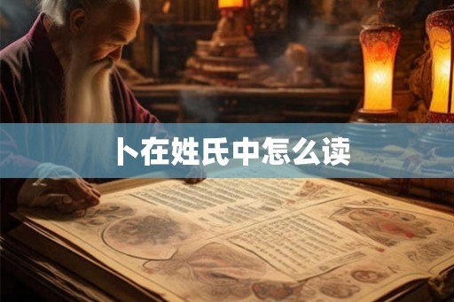 卜在姓氏中怎么读