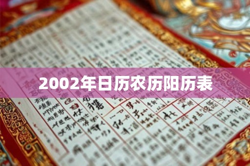 2002年日历农历阳历表