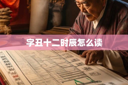 字丑十二时辰怎么读