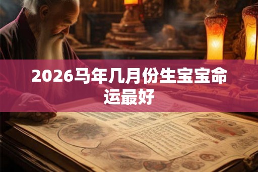 2026马年几月份生宝宝命运最好