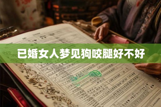 已婚女人梦见狗咬腿好不好 已婚女人梦见狗咬腿好不好