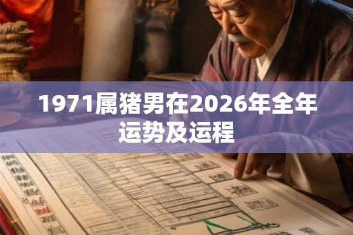 1971属猪男在2026年全年运势及运程 1971属猪男在2026年全年运势及运程