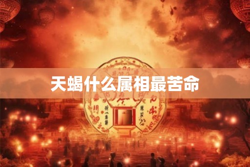 天蝎什么属相最苦命